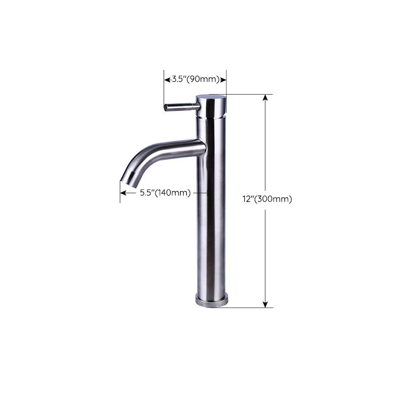 Modern Sliver Centerset Faucet Solid Color Bathroom Faucet with Lever Handle Clearhalo 'Bathroom Remodel & Bathroom Fixtures' 'Bathroom Sink Faucets' 'Bathroom Sinks & Faucet Components' 'bathroom_sink_faucets' 'Home Improvement' 'home_improvement' 'home_improvement_bathroom_sink_faucets' 6272473