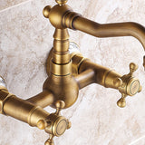 Wall Mounted Faucet Glam Style Bathroom Faucet with 2 Handles Clearhalo 'Bathroom Remodel & Bathroom Fixtures' 'Bathroom Sink Faucets' 'Bathroom Sinks & Faucet Components' 'bathroom_sink_faucets' 'Home Improvement' 'home_improvement' 'home_improvement_bathroom_sink_faucets' 6272496