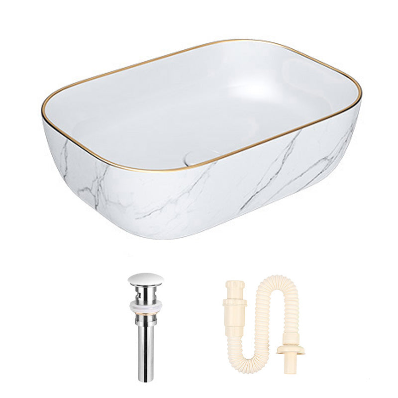 Modern Bathroom Sink Porcelain Pop-Up Drain Solid Color Rectangular Vessel 18.5"L x 13"W x 5.4"H Sink Not Available Clearhalo 'Bathroom Remodel & Bathroom Fixtures' 'Bathroom Sinks & Faucet Components' 'Bathroom Sinks' 'bathroom_sink' 'Home Improvement' 'home_improvement' 'home_improvement_bathroom_sink' 6272762