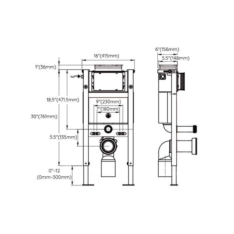 Contemporary 1-Piece Bidet Toilet Wall Mount Toilet Bowl for Washroom Clearhalo 'Bathroom Remodel & Bathroom Fixtures' 'Home Improvement' 'home_improvement' 'home_improvement_toilets' 'Toilets & Bidets' 'Toilets' 6274728