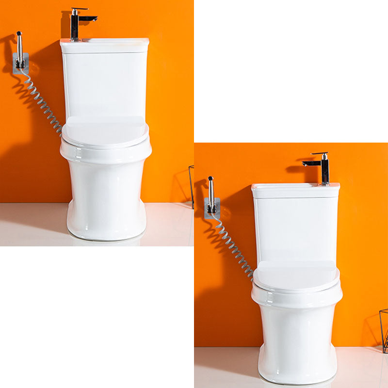 Siphon Jet Flush Toilet Modern One-Piece Toilet with Slow Close Seat Clearhalo 'Bathroom Remodel & Bathroom Fixtures' 'Home Improvement' 'home_improvement' 'home_improvement_toilets' 'Toilets & Bidets' 'Toilets' 6274820