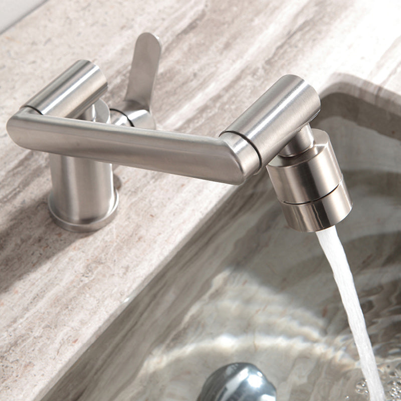 Swivel Spout Bathroom Faucet Single Hole Bathroom Sink Faucet with Lever Handle Clearhalo 'Bathroom Remodel & Bathroom Fixtures' 'Bathroom Sink Faucets' 'Bathroom Sinks & Faucet Components' 'bathroom_sink_faucets' 'Home Improvement' 'home_improvement' 'home_improvement_bathroom_sink_faucets' 6284699