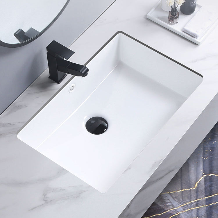 Modern Bathroom Sink Pop-Up Drain Porcelain Rectangular Vessel Bathroom Sink Clearhalo 'Bathroom Remodel & Bathroom Fixtures' 'Bathroom Sinks & Faucet Components' 'Bathroom Sinks' 'bathroom_sink' 'Home Improvement' 'home_improvement' 'home_improvement_bathroom_sink' 6285011