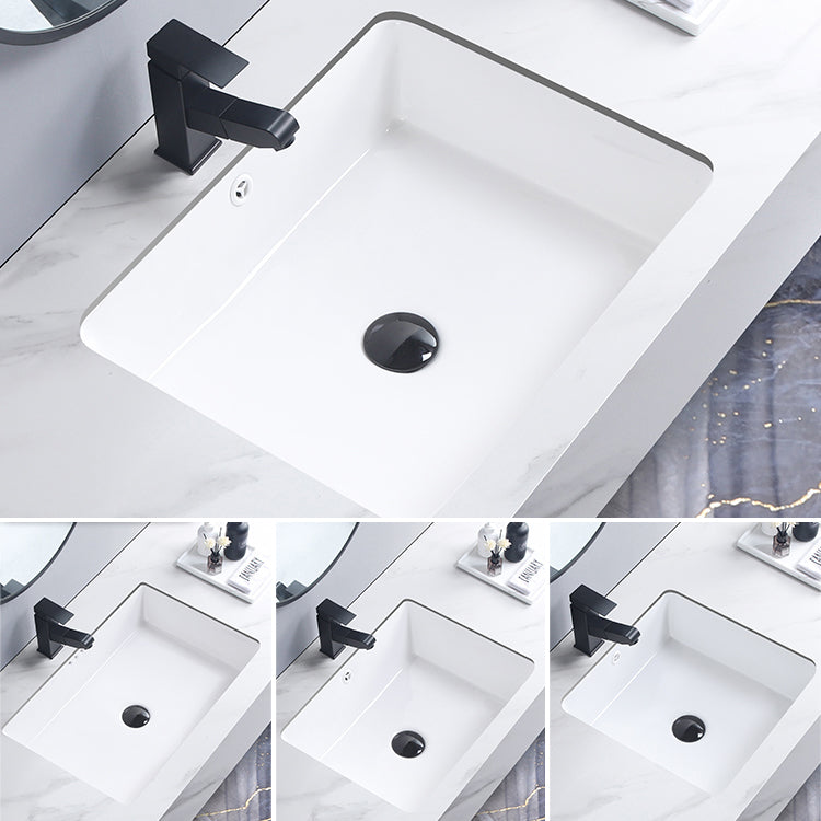 Modern Bathroom Sink Pop-Up Drain Porcelain Rectangular Vessel Bathroom Sink Clearhalo 'Bathroom Remodel & Bathroom Fixtures' 'Bathroom Sinks & Faucet Components' 'Bathroom Sinks' 'bathroom_sink' 'Home Improvement' 'home_improvement' 'home_improvement_bathroom_sink' 6285013