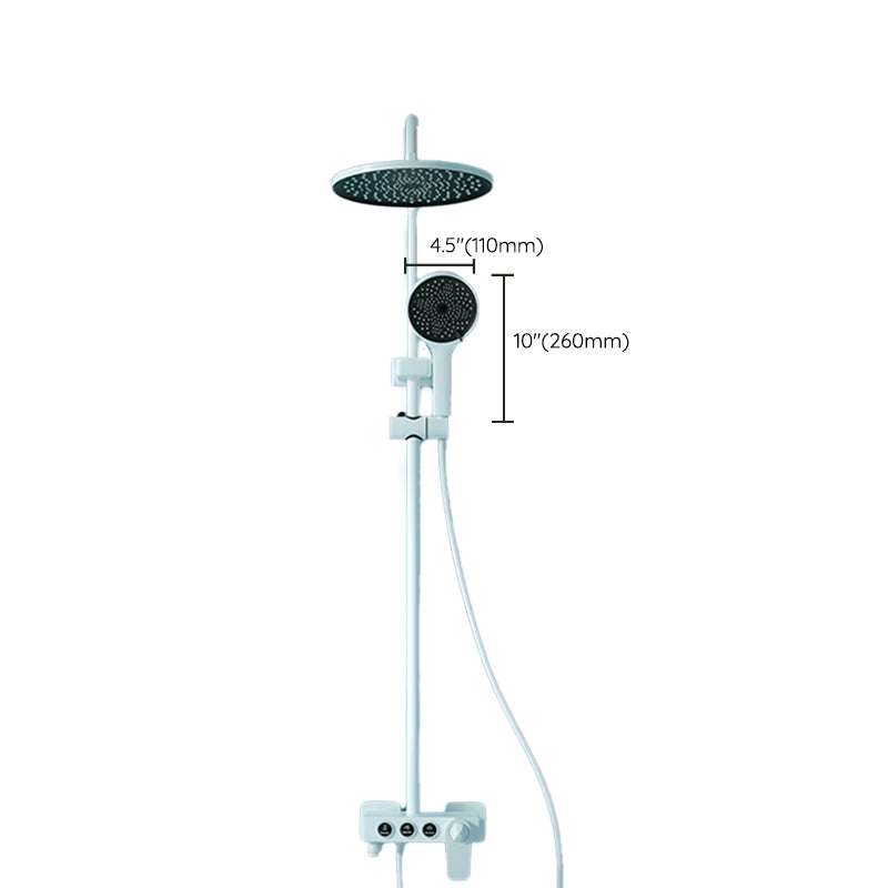 Modern Pressure Balanced Diverter Valve Shower Faucet Adjustable Shower System on Wall Clearhalo 'Bathroom Remodel & Bathroom Fixtures' 'Home Improvement' 'home_improvement' 'home_improvement_shower_faucets' 'Shower Faucets & Systems' 'shower_faucets' 'Showers & Bathtubs Plumbing' 'Showers & Bathtubs' 6285164