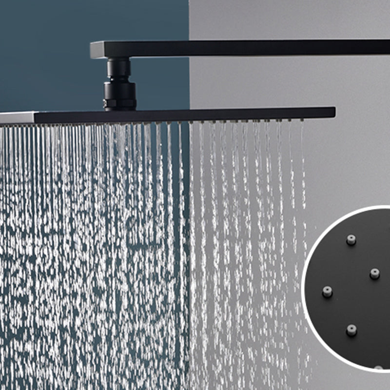 Square Black Spot Resist Shower Faucet Shower Arm Shower with Handheld Shower Head Clearhalo 'Bathroom Remodel & Bathroom Fixtures' 'Home Improvement' 'home_improvement' 'home_improvement_shower_faucets' 'Shower Faucets & Systems' 'shower_faucets' 'Showers & Bathtubs Plumbing' 'Showers & Bathtubs' 6285291