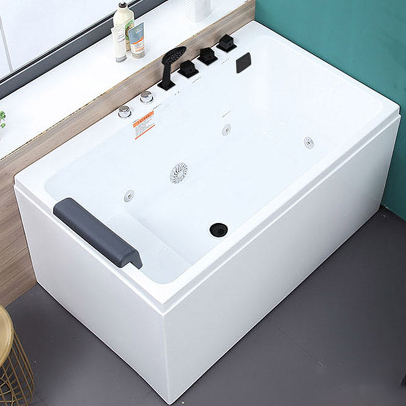 Bathroom Soaking Bath Tub Seat Included Back to Wall Bathtub 39.4"L x 29.5"W x 24"H Tub with Black 5-Piece Set Clearhalo 'Bathroom Remodel & Bathroom Fixtures' 'Bathtubs' 'Home Improvement' 'home_improvement' 'home_improvement_bathtubs' 'Showers & Bathtubs' 6286235