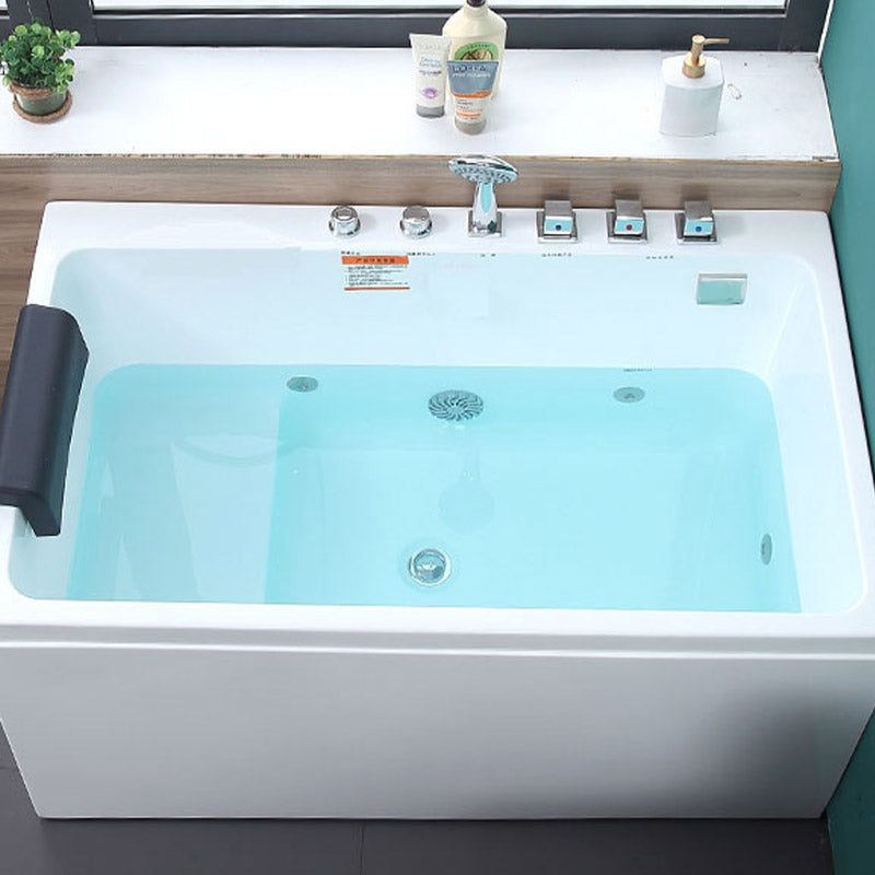 Bathroom Soaking Bath Tub Seat Included Back to Wall Bathtub Clearhalo 'Bathroom Remodel & Bathroom Fixtures' 'Bathtubs' 'Home Improvement' 'home_improvement' 'home_improvement_bathtubs' 'Showers & Bathtubs' 6286244