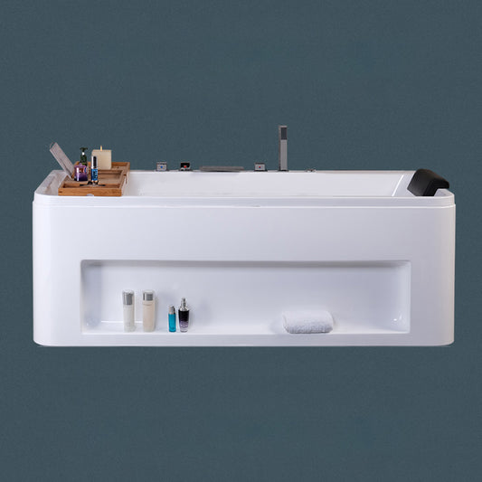 Freestanding Rectangular Bathtub Modern Acrylic Center-Front Drain Placement Tub Clearhalo 'Bathroom Remodel & Bathroom Fixtures' 'Bathtubs' 'Home Improvement' 'home_improvement' 'home_improvement_bathtubs' 'Showers & Bathtubs' 6286272