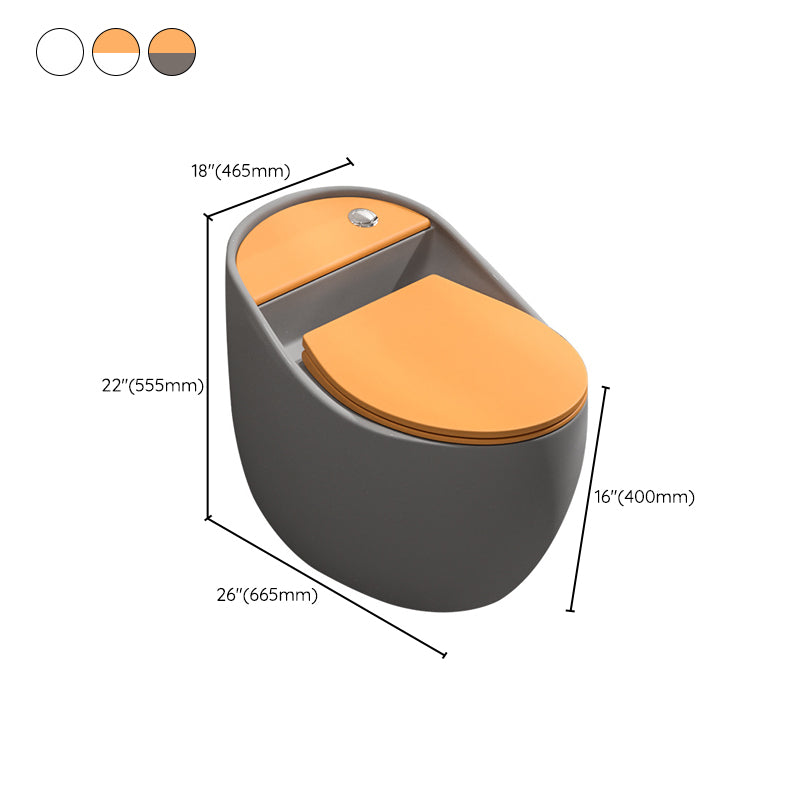 Concealed Tank Flush Toilet Floor Mount One-Piece Toilet with Slow Close Seat Clearhalo 'Bathroom Remodel & Bathroom Fixtures' 'Home Improvement' 'home_improvement' 'home_improvement_toilets' 'Toilets & Bidets' 'Toilets' 6288226