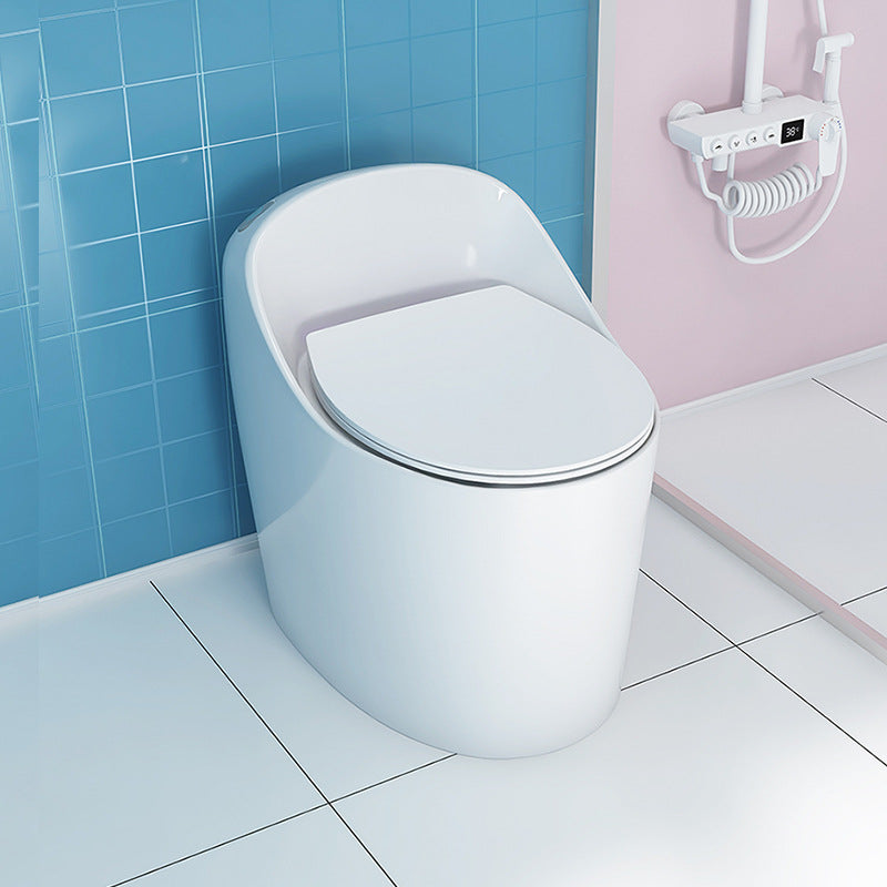 1-Piece Flush Toilet 1.2/1.6 GPF Elongated Toilet Bowl for Bathroom Beige Toilet with Sprayer Clearhalo 'Bathroom Remodel & Bathroom Fixtures' 'Home Improvement' 'home_improvement' 'home_improvement_toilets' 'Toilets & Bidets' 'Toilets' 6288343