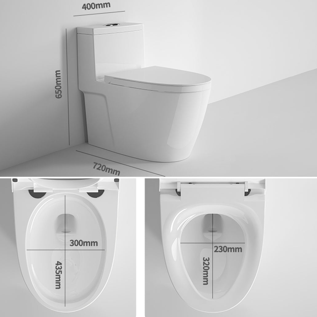 1-Piece Flush Toilet 1.2/1.6 GPF Elongated Toilet Bowl for Bathroom Clearhalo 'Bathroom Remodel & Bathroom Fixtures' 'Home Improvement' 'home_improvement' 'home_improvement_toilets' 'Toilets & Bidets' 'Toilets' 6288368
