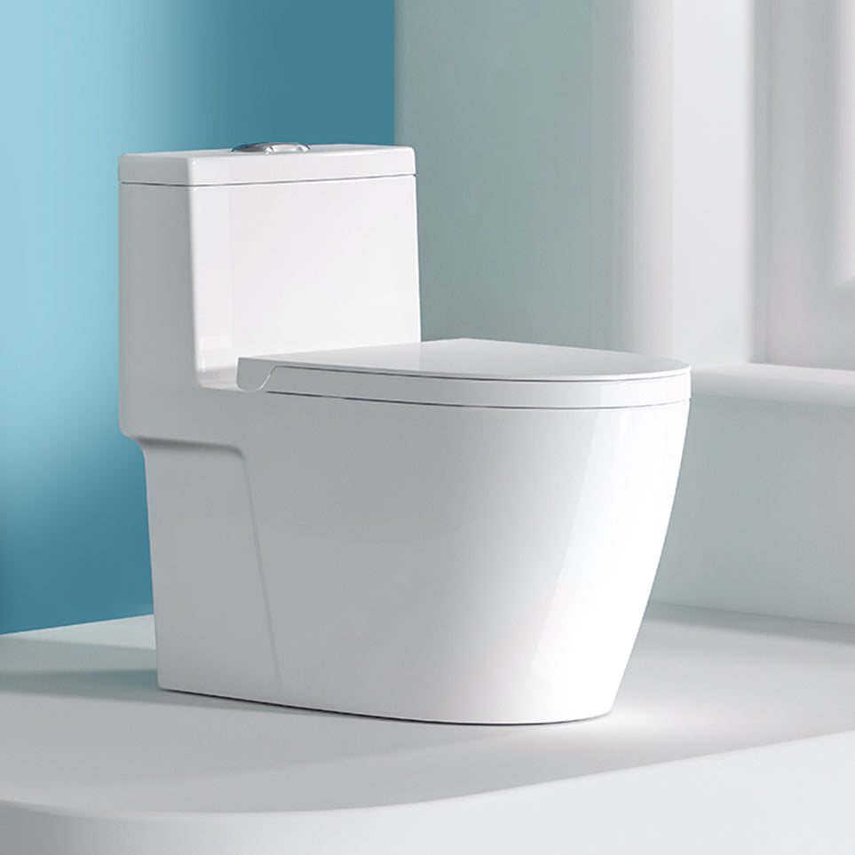 1-Piece Flush Toilet 1.2/1.6 GPF Elongated Toilet Bowl for Bathroom Clearhalo 'Bathroom Remodel & Bathroom Fixtures' 'Home Improvement' 'home_improvement' 'home_improvement_toilets' 'Toilets & Bidets' 'Toilets' 6288369