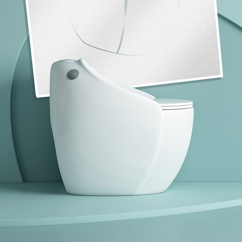 1-Piece Flush Toilet 1.2/1.6 GPF Elongated Toilet Bowl for Bathroom Clearhalo 'Bathroom Remodel & Bathroom Fixtures' 'Home Improvement' 'home_improvement' 'home_improvement_toilets' 'Toilets & Bidets' 'Toilets' 6288375