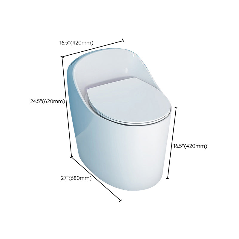 1-Piece Flush Toilet 1.2/1.6 GPF Elongated Toilet Bowl for Bathroom Clearhalo 'Bathroom Remodel & Bathroom Fixtures' 'Home Improvement' 'home_improvement' 'home_improvement_toilets' 'Toilets & Bidets' 'Toilets' 6288406