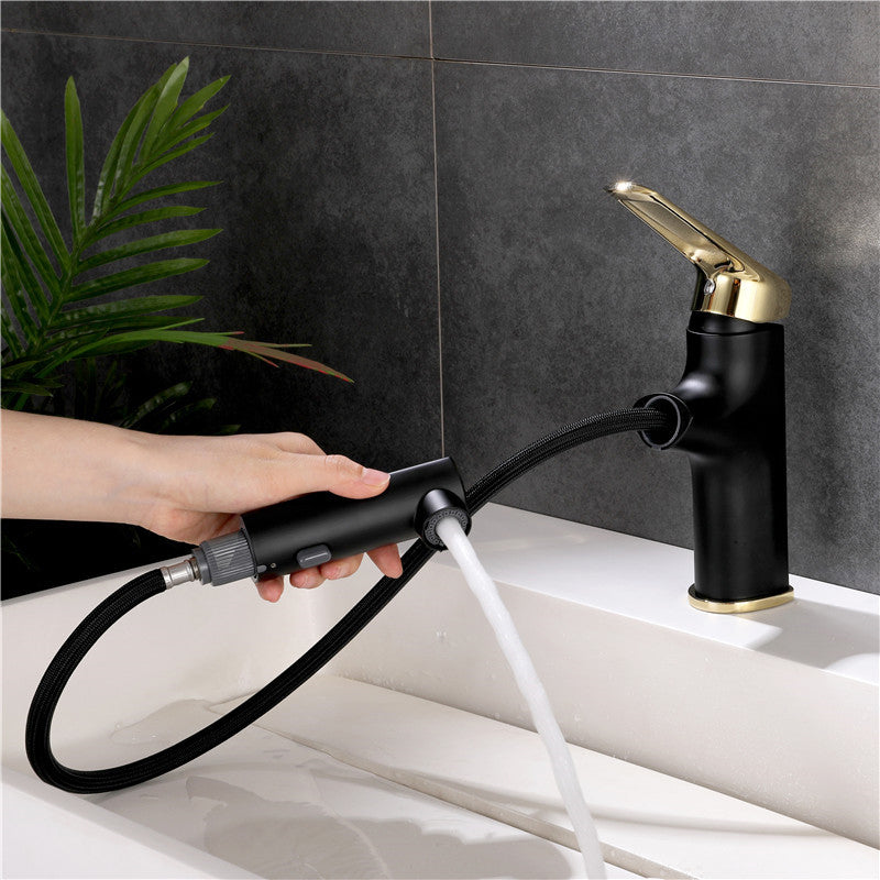 Contemporary Style Widespread Faucet Lever Handles Faucet for Bathroom Clearhalo 'Bathroom Remodel & Bathroom Fixtures' 'Bathroom Sink Faucets' 'Bathroom Sinks & Faucet Components' 'bathroom_sink_faucets' 'Home Improvement' 'home_improvement' 'home_improvement_bathroom_sink_faucets' 6298093