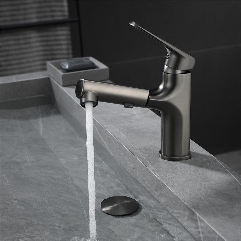 Contemporary Style Widespread Faucet Lever Handles Faucet for Bathroom Clearhalo 'Bathroom Remodel & Bathroom Fixtures' 'Bathroom Sink Faucets' 'Bathroom Sinks & Faucet Components' 'bathroom_sink_faucets' 'Home Improvement' 'home_improvement' 'home_improvement_bathroom_sink_faucets' 6298095