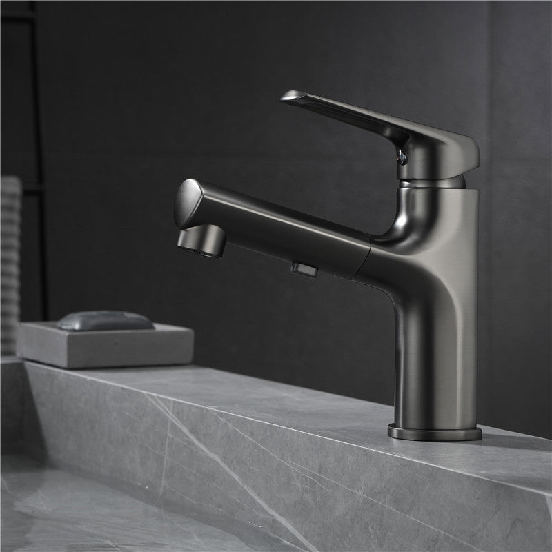 Contemporary Style Widespread Faucet Lever Handles Faucet for Bathroom Clearhalo 'Bathroom Remodel & Bathroom Fixtures' 'Bathroom Sink Faucets' 'Bathroom Sinks & Faucet Components' 'bathroom_sink_faucets' 'Home Improvement' 'home_improvement' 'home_improvement_bathroom_sink_faucets' 6298097