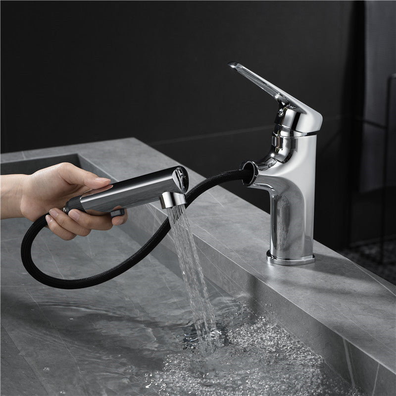 Contemporary Style Widespread Faucet Lever Handles Faucet for Bathroom Clearhalo 'Bathroom Remodel & Bathroom Fixtures' 'Bathroom Sink Faucets' 'Bathroom Sinks & Faucet Components' 'bathroom_sink_faucets' 'Home Improvement' 'home_improvement' 'home_improvement_bathroom_sink_faucets' 6298098