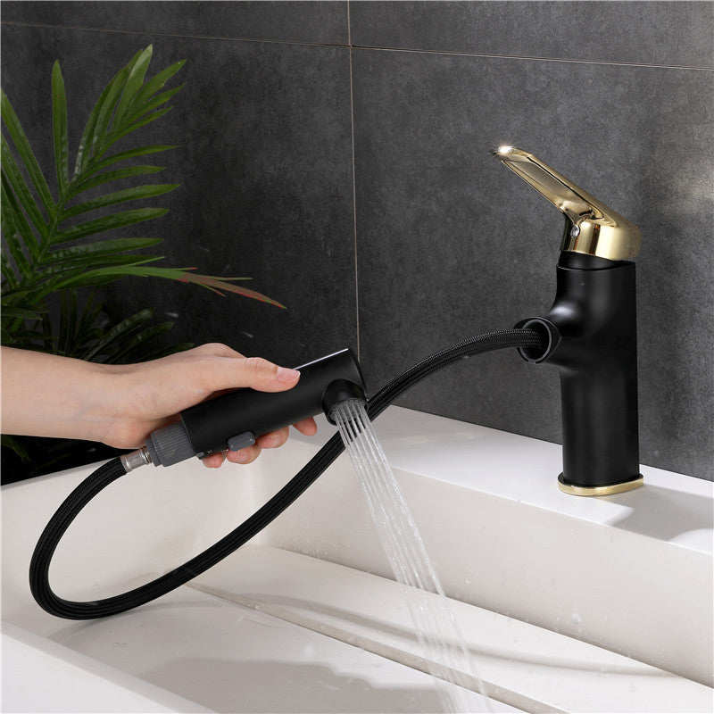 Contemporary Style Widespread Faucet Lever Handles Faucet for Bathroom Clearhalo 'Bathroom Remodel & Bathroom Fixtures' 'Bathroom Sink Faucets' 'Bathroom Sinks & Faucet Components' 'bathroom_sink_faucets' 'Home Improvement' 'home_improvement' 'home_improvement_bathroom_sink_faucets' 6298102