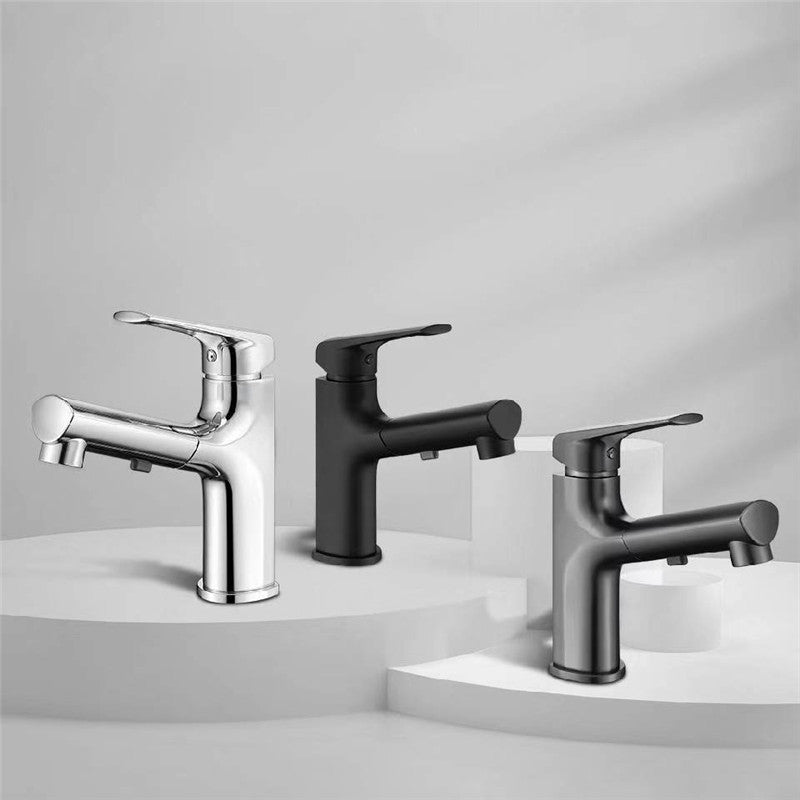 Contemporary Style Widespread Faucet Lever Handles Faucet for Bathroom Clearhalo 'Bathroom Remodel & Bathroom Fixtures' 'Bathroom Sink Faucets' 'Bathroom Sinks & Faucet Components' 'bathroom_sink_faucets' 'Home Improvement' 'home_improvement' 'home_improvement_bathroom_sink_faucets' 6298105