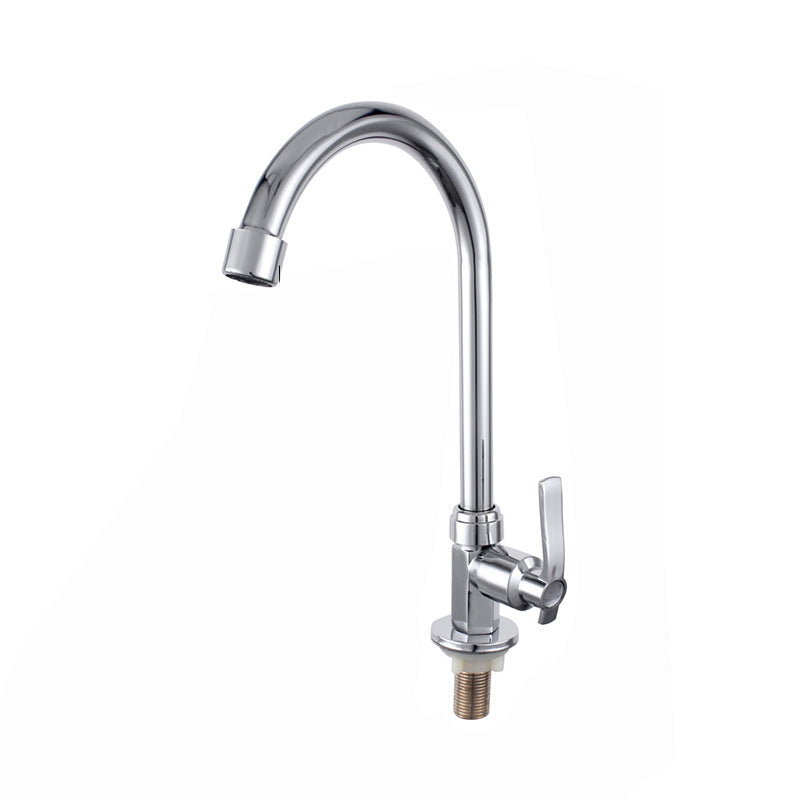 Modern Kitchen Bar Faucet Zinc Knob Handle Swivel Spout High Arch Kitchen Faucet Grey Clearhalo 'Home Improvement' 'home_improvement' 'home_improvement_kitchen_faucets' 'Kitchen Faucets' 'Kitchen Remodel & Kitchen Fixtures' 'Kitchen Sinks & Faucet Components' 'kitchen_faucets' 6298215