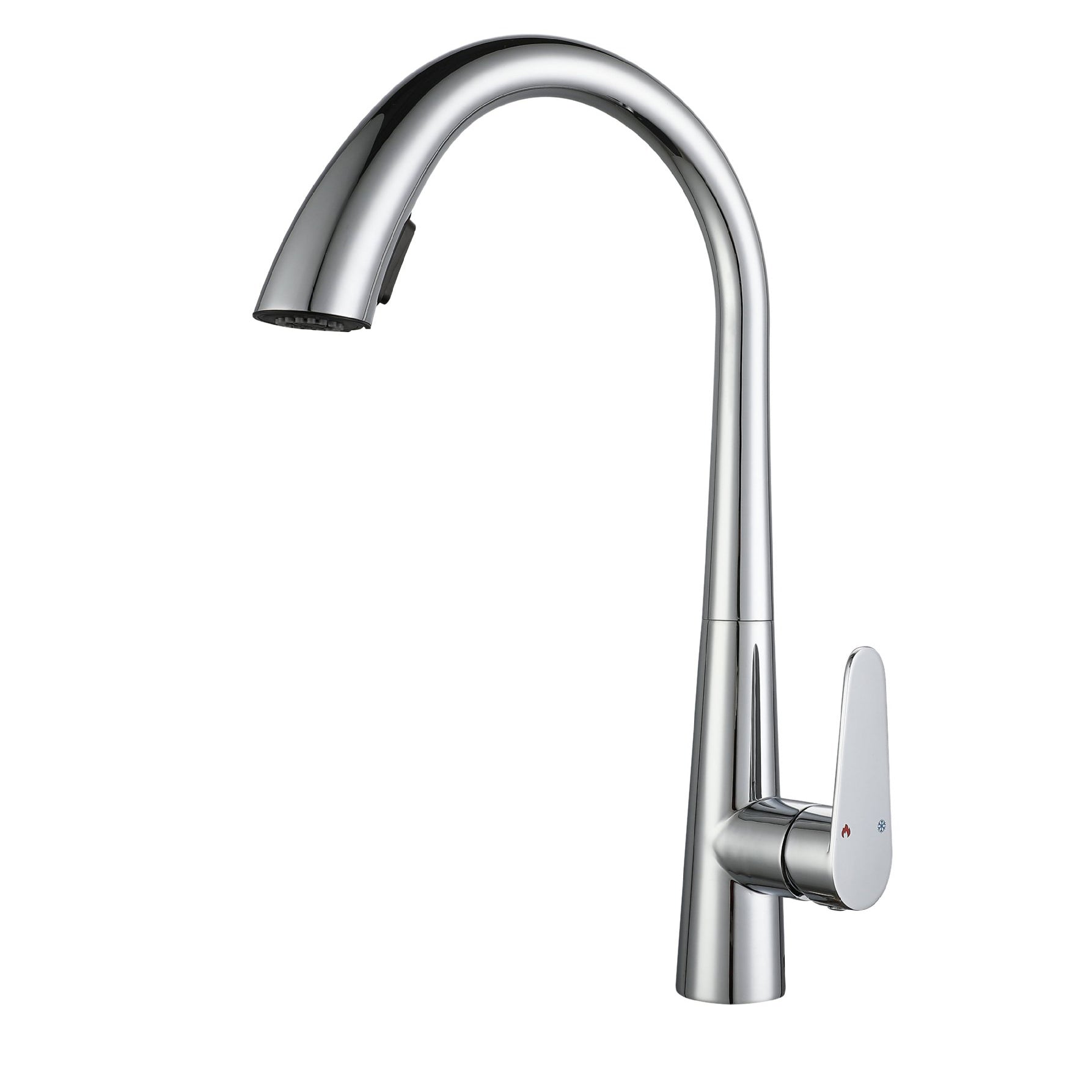 Modern Kitchen Faucet Stainless Steel Single Handle Retractable High Arc Kitchen Faucet Chrome Clearhalo 'Home Improvement' 'home_improvement' 'home_improvement_kitchen_faucets' 'Kitchen Faucets' 'Kitchen Remodel & Kitchen Fixtures' 'Kitchen Sinks & Faucet Components' 'kitchen_faucets' 6298250