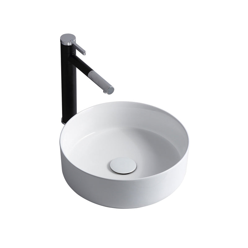 Modern Bathroom Sink Porcelain Solid Color Round Vessel Bathroom Sink Clearhalo 'Bathroom Remodel & Bathroom Fixtures' 'Bathroom Sinks & Faucet Components' 'Bathroom Sinks' 'bathroom_sink' 'Home Improvement' 'home_improvement' 'home_improvement_bathroom_sink' 6298488