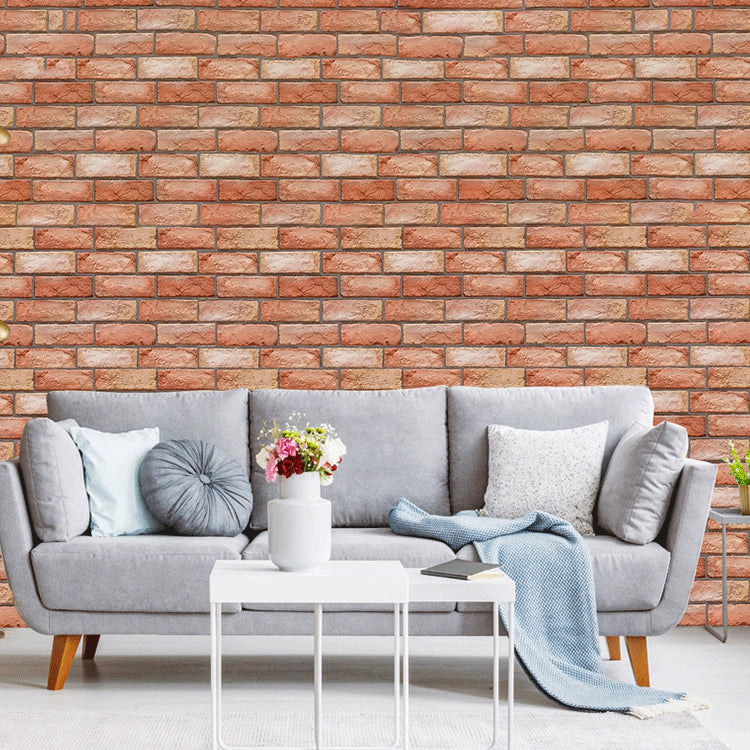 Artificial Brick Wall Panel Farmhouse Style Simple Home Living Room Panel Wall (5-pack) Clearhalo 'Flooring 'Home Improvement' 'home_improvement' 'home_improvement_wall_paneling' 'Wall Paneling' 'wall_paneling' 'Walls & Ceilings' Walls and Ceiling' 6298563
