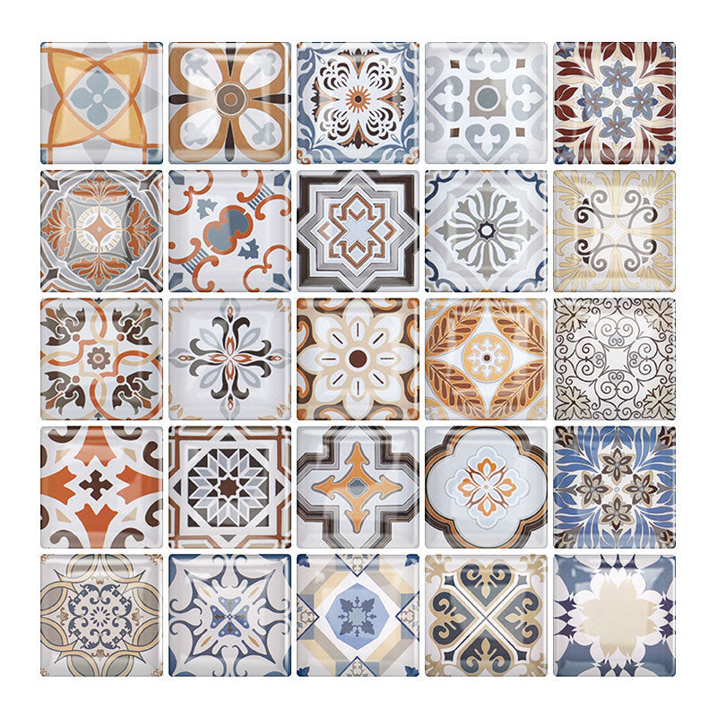 12"x 12" Resin Mosaic Tile Square Peel and Stick Tile for Backsplash & Wall Tile Clearhalo 'Flooring 'Home Improvement' 'home_improvement' 'home_improvement_peel_stick_blacksplash' 'Peel & Stick Backsplash Tile' 'peel_stick_blacksplash' 'Walls & Ceilings' Walls and Ceiling' 6298635