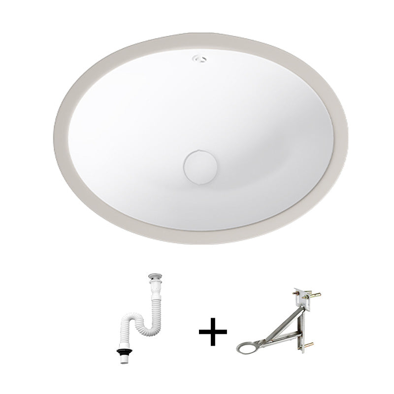 Modern Bathroom Sink Pop-Up Drain Porcelain Solid Color Oval-Shape Vessel Lavatory Sink 23.6"L x 17.1"W x 8.3"H Sink Clearhalo 'Bathroom Remodel & Bathroom Fixtures' 'Bathroom Sinks & Faucet Components' 'Bathroom Sinks' 'bathroom_sink' 'Home Improvement' 'home_improvement' 'home_improvement_bathroom_sink' 6298769