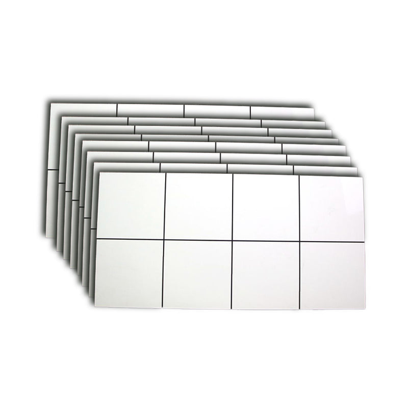 Retangular 23.62"x11.81" Mosaic Sheet Wall Tile Porcelain Brick Look Wall Tile Textured White Clearhalo 'Floor Tiles & Wall Tiles' 'floor_tiles_wall_tiles' 'Flooring 'Home Improvement' 'home_improvement' 'home_improvement_floor_tiles_wall_tiles' Walls and Ceiling' 6299414