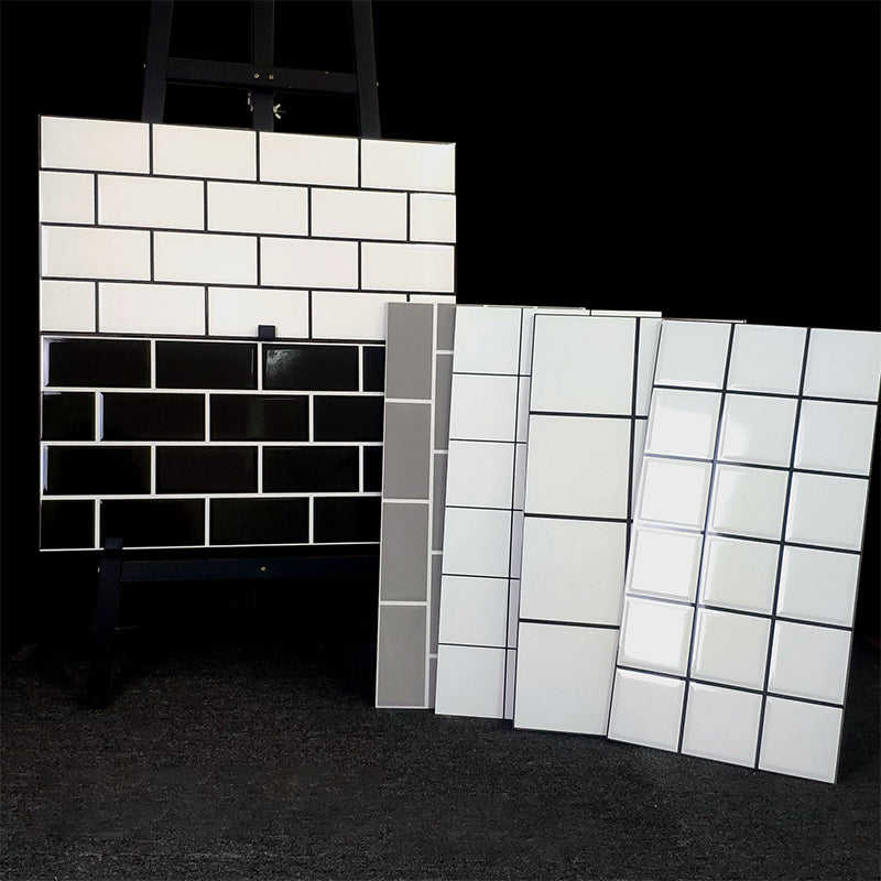 Retangular 23.62"x11.81" Mosaic Sheet Wall Tile Porcelain Brick Look Wall Tile Clearhalo 'Floor Tiles & Wall Tiles' 'floor_tiles_wall_tiles' 'Flooring 'Home Improvement' 'home_improvement' 'home_improvement_floor_tiles_wall_tiles' Walls and Ceiling' 6299415