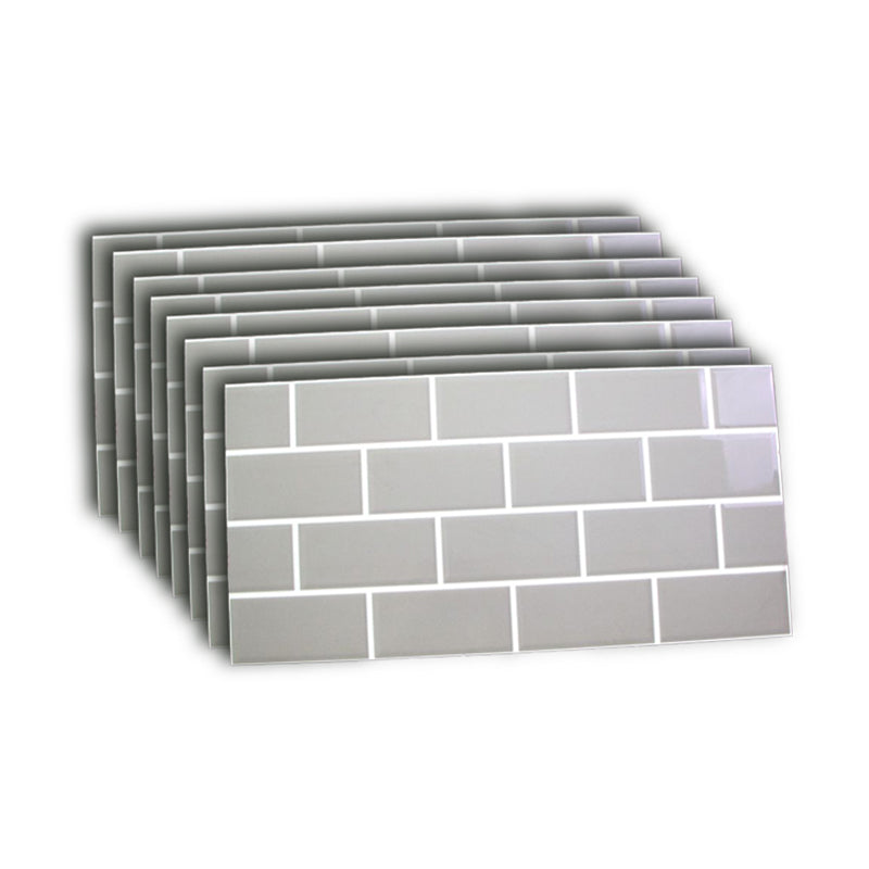 Retangular 23.62"x11.81" Mosaic Sheet Wall Tile Porcelain Brick Look Wall Tile Grey Clearhalo 'Floor Tiles & Wall Tiles' 'floor_tiles_wall_tiles' 'Flooring 'Home Improvement' 'home_improvement' 'home_improvement_floor_tiles_wall_tiles' Walls and Ceiling' 6299420