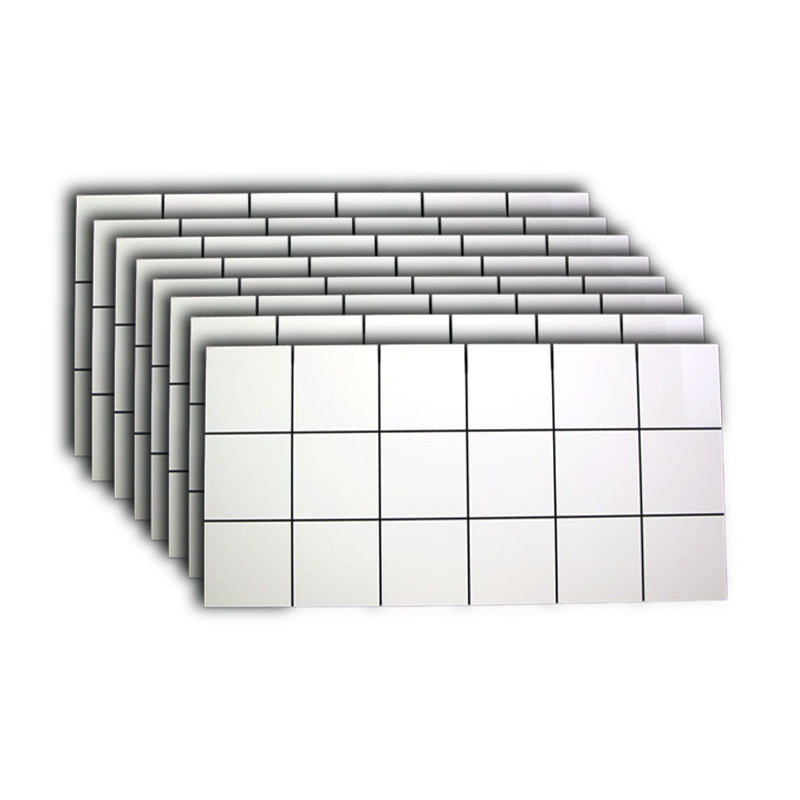 Retangular 23.62"x11.81" Mosaic Sheet Wall Tile Porcelain Brick Look Wall Tile White Houndstooth Clearhalo 'Floor Tiles & Wall Tiles' 'floor_tiles_wall_tiles' 'Flooring 'Home Improvement' 'home_improvement' 'home_improvement_floor_tiles_wall_tiles' Walls and Ceiling' 6299434