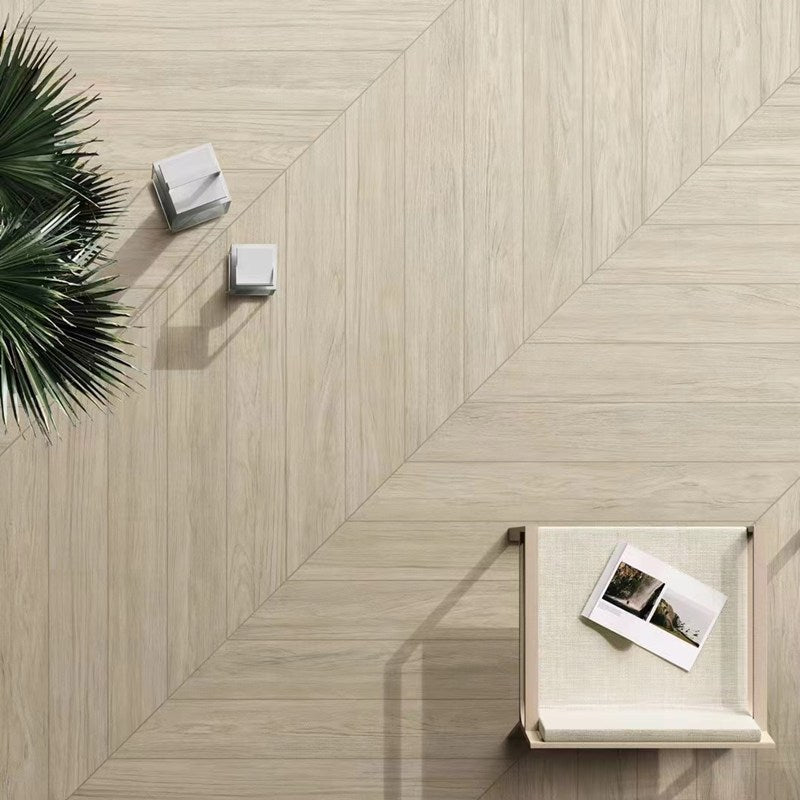 Retangular 5.9"x47.24" Porcelain Singular Tile Fabric Look Floor Tile Light Wood Clearhalo 'Floor Tiles & Wall Tiles' 'floor_tiles_wall_tiles' 'Flooring 'Home Improvement' 'home_improvement' 'home_improvement_floor_tiles_wall_tiles' Walls and Ceiling' 6299456