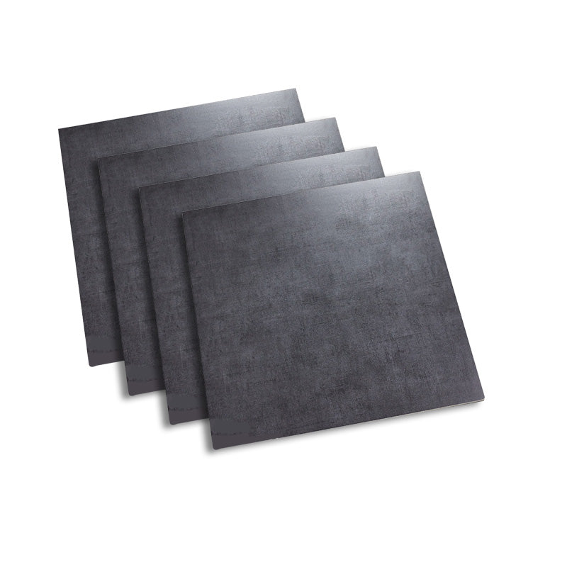 Square Cement Singular Tile Vintage Singular Tile for Floor (4-Pack) Matte Black Clearhalo 'Floor Tiles & Wall Tiles' 'floor_tiles_wall_tiles' 'Flooring 'Home Improvement' 'home_improvement' 'home_improvement_floor_tiles_wall_tiles' Walls and Ceiling' 6299496