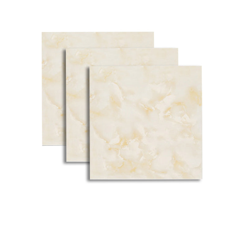 Square Cement Singular Tile 31.5"x31.5" Singular Tile for Floor (3-Pack) Yellow/ White 60 Pieces Clearhalo 'Floor Tiles & Wall Tiles' 'floor_tiles_wall_tiles' 'Flooring 'Home Improvement' 'home_improvement' 'home_improvement_floor_tiles_wall_tiles' Walls and Ceiling' 6299558