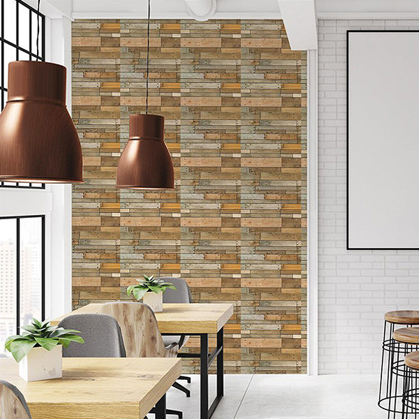 3D wood grain wall panel modern minimalist home living room bathroom panel wall (5-pack) Clearhalo 'Flooring 'Home Improvement' 'home_improvement' 'home_improvement_wall_paneling' 'Wall Paneling' 'wall_paneling' 'Walls & Ceilings' Walls and Ceiling' 6299953