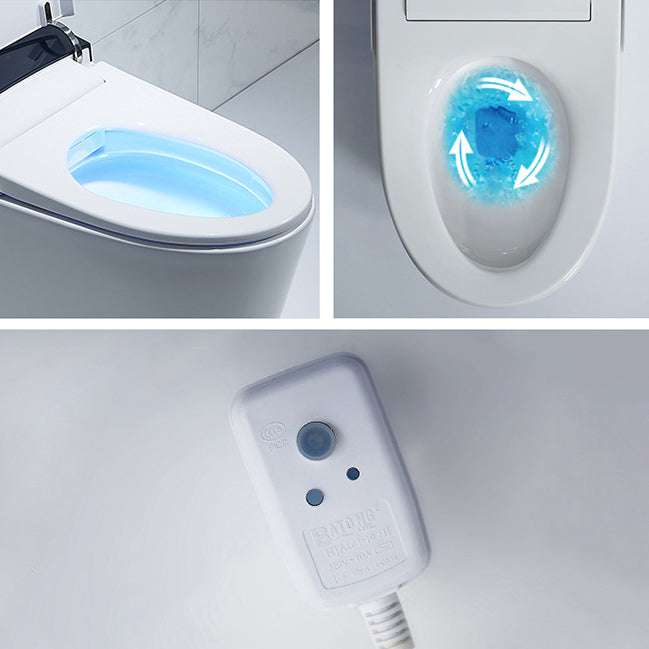 Floor Mount Flush Toilet Heated Seat One-Piece Toilet with Slow Close Seat Clearhalo 'Bathroom Remodel & Bathroom Fixtures' 'Home Improvement' 'home_improvement' 'home_improvement_toilets' 'Toilets & Bidets' 'Toilets' 6300557