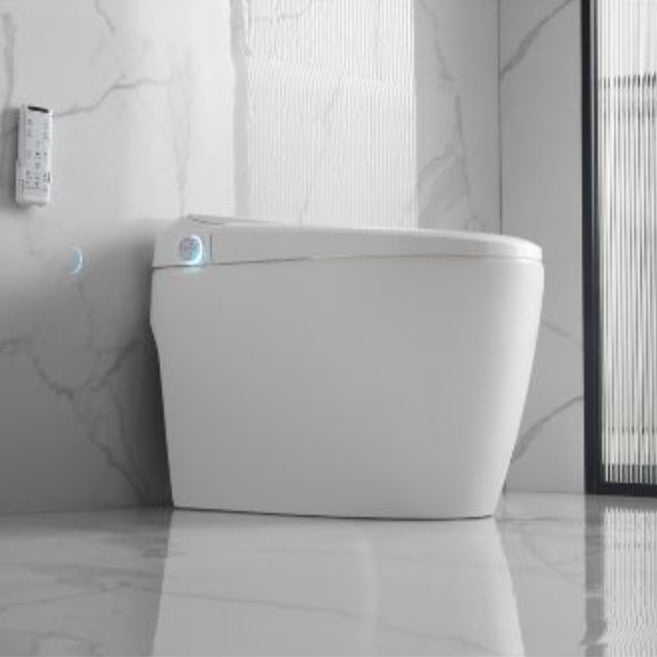 Modern One Piece Toilet Seat Included Floor Mounted Toilet Bowl for Washroom Clearhalo 'Bathroom Remodel & Bathroom Fixtures' 'Home Improvement' 'home_improvement' 'home_improvement_toilets' 'Toilets & Bidets' 'Toilets' 6300632