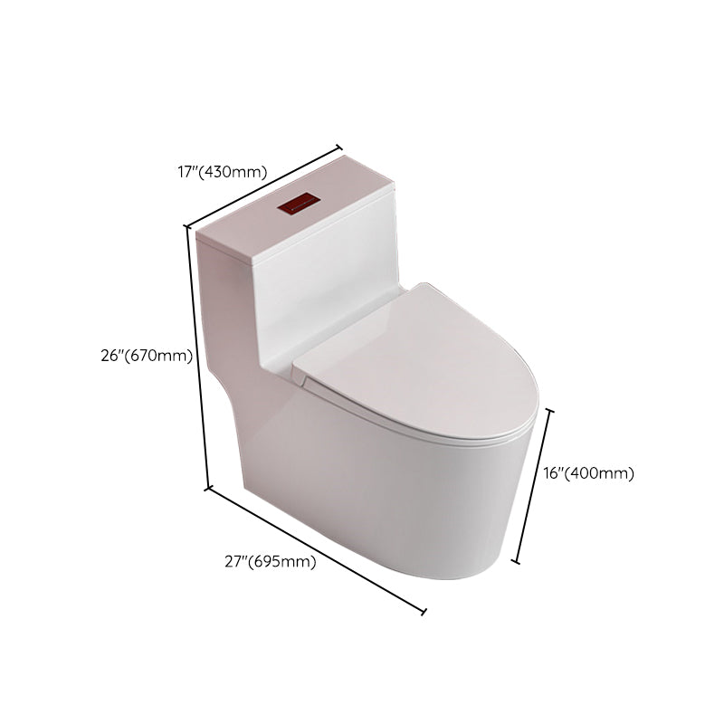 Floor Mount Flush Toilet Concealed Tank One-Piece Toilet with Slow Close Seat Clearhalo 'Bathroom Remodel & Bathroom Fixtures' 'Home Improvement' 'home_improvement' 'home_improvement_toilets' 'Toilets & Bidets' 'Toilets' 6300671