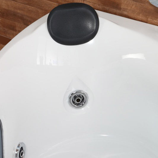 White Corner Acrylic Bath Tub Bathroom Modern Back to Wall Tub Clearhalo 'Bathroom Remodel & Bathroom Fixtures' 'Bathtubs' 'Home Improvement' 'home_improvement' 'home_improvement_bathtubs' 'Showers & Bathtubs' 6300832