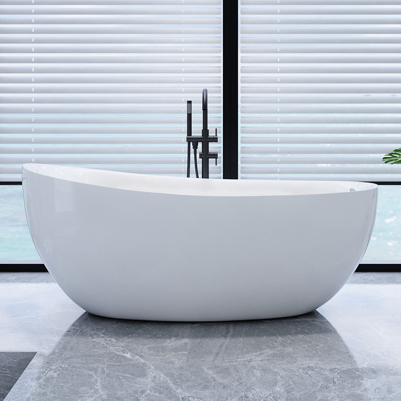 Bathroom Modern Single Slipper Bathtub Stand Alone Acrylic Bath Tub Clearhalo 'Bathroom Remodel & Bathroom Fixtures' 'Bathtubs' 'Home Improvement' 'home_improvement' 'home_improvement_bathtubs' 'Showers & Bathtubs' 6310332