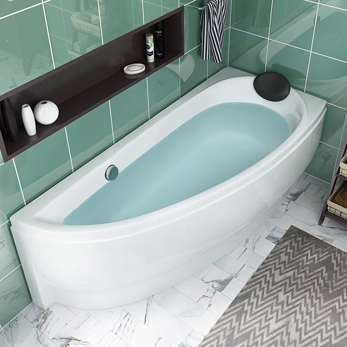 Free Form Bathroom Soaking Bathtub Back to Wall with Drain Tub Tub Only Tub Clearhalo 'Bathroom Remodel & Bathroom Fixtures' 'Bathtubs' 'Home Improvement' 'home_improvement' 'home_improvement_bathtubs' 'Showers & Bathtubs' 6310383