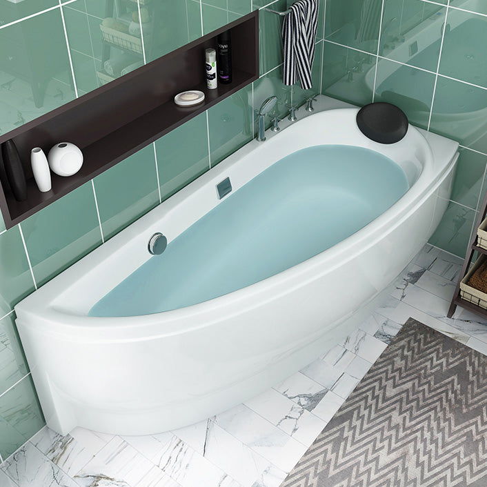 Free Form Bathroom Soaking Bathtub Back to Wall with Drain Tub Tub Only Tub with Silver 5-Piece Set Clearhalo 'Bathroom Remodel & Bathroom Fixtures' 'Bathtubs' 'Home Improvement' 'home_improvement' 'home_improvement_bathtubs' 'Showers & Bathtubs' 6310384