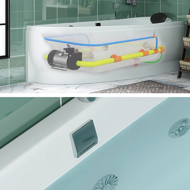 Free Form Bathroom Soaking Bathtub Back to Wall with Drain Tub Clearhalo 'Bathroom Remodel & Bathroom Fixtures' 'Bathtubs' 'Home Improvement' 'home_improvement' 'home_improvement_bathtubs' 'Showers & Bathtubs' 6310397