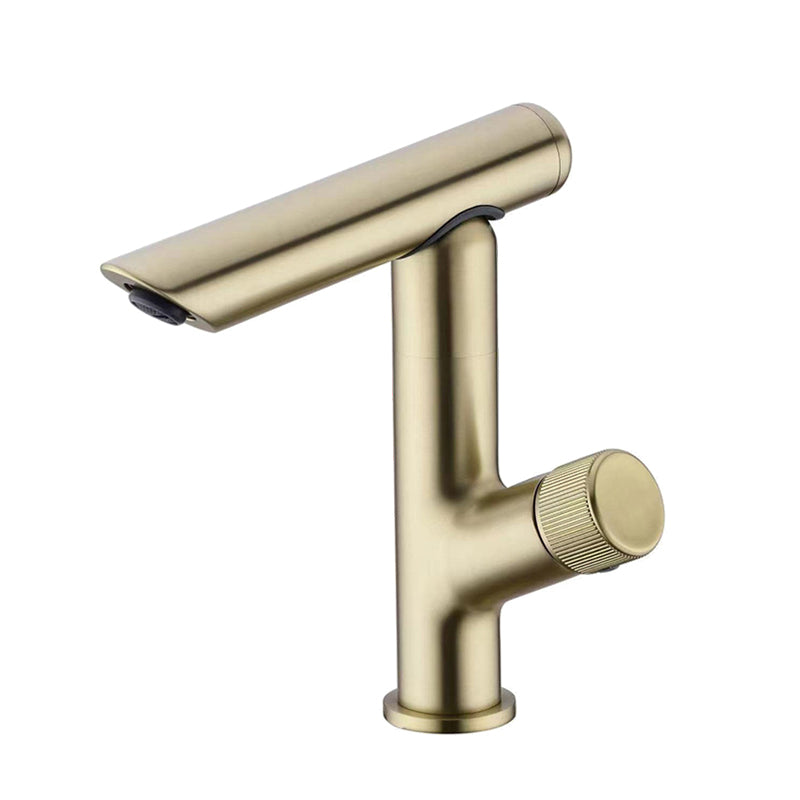 Glam Vessel Sink Faucet Brass Knob Handle Swivel Spout Bathroom Faucet Clearhalo 'Bathroom Remodel & Bathroom Fixtures' 'Bathroom Sink Faucets' 'Bathroom Sinks & Faucet Components' 'bathroom_sink_faucets' 'Home Improvement' 'home_improvement' 'home_improvement_bathroom_sink_faucets' 6311447