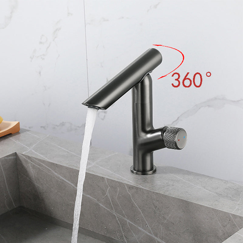 Glam Vessel Sink Faucet Brass Knob Handle Swivel Spout Bathroom Faucet Clearhalo 'Bathroom Remodel & Bathroom Fixtures' 'Bathroom Sink Faucets' 'Bathroom Sinks & Faucet Components' 'bathroom_sink_faucets' 'Home Improvement' 'home_improvement' 'home_improvement_bathroom_sink_faucets' 6311460