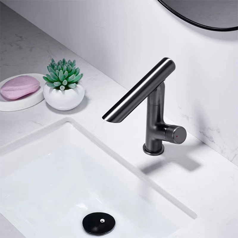 Glam Vessel Sink Faucet Brass Knob Handle Swivel Spout Bathroom Faucet Clearhalo 'Bathroom Remodel & Bathroom Fixtures' 'Bathroom Sink Faucets' 'Bathroom Sinks & Faucet Components' 'bathroom_sink_faucets' 'Home Improvement' 'home_improvement' 'home_improvement_bathroom_sink_faucets' 6311467